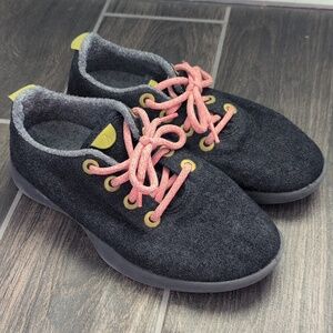 Allbirds Women Sneaker Shoes Wool Runner Black Fabric Lace Up Size 8